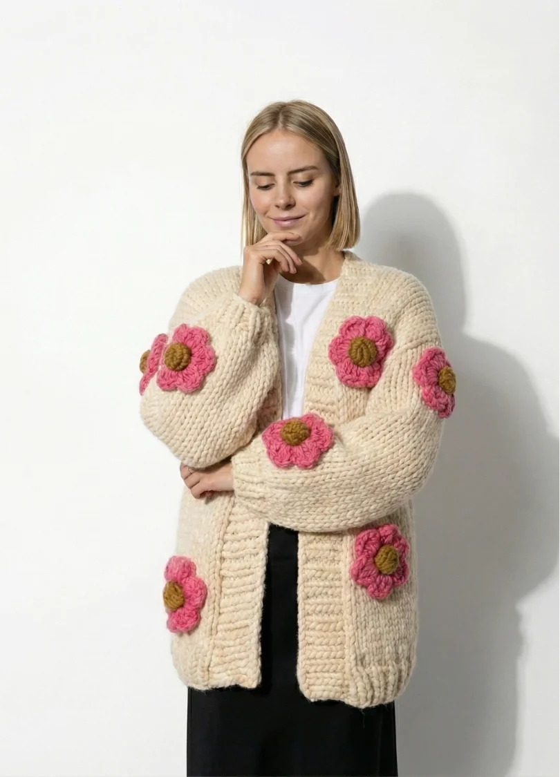 Simone Cardigan Kit Spring Flowers Edition - Yummy Yarn Version - Image 5