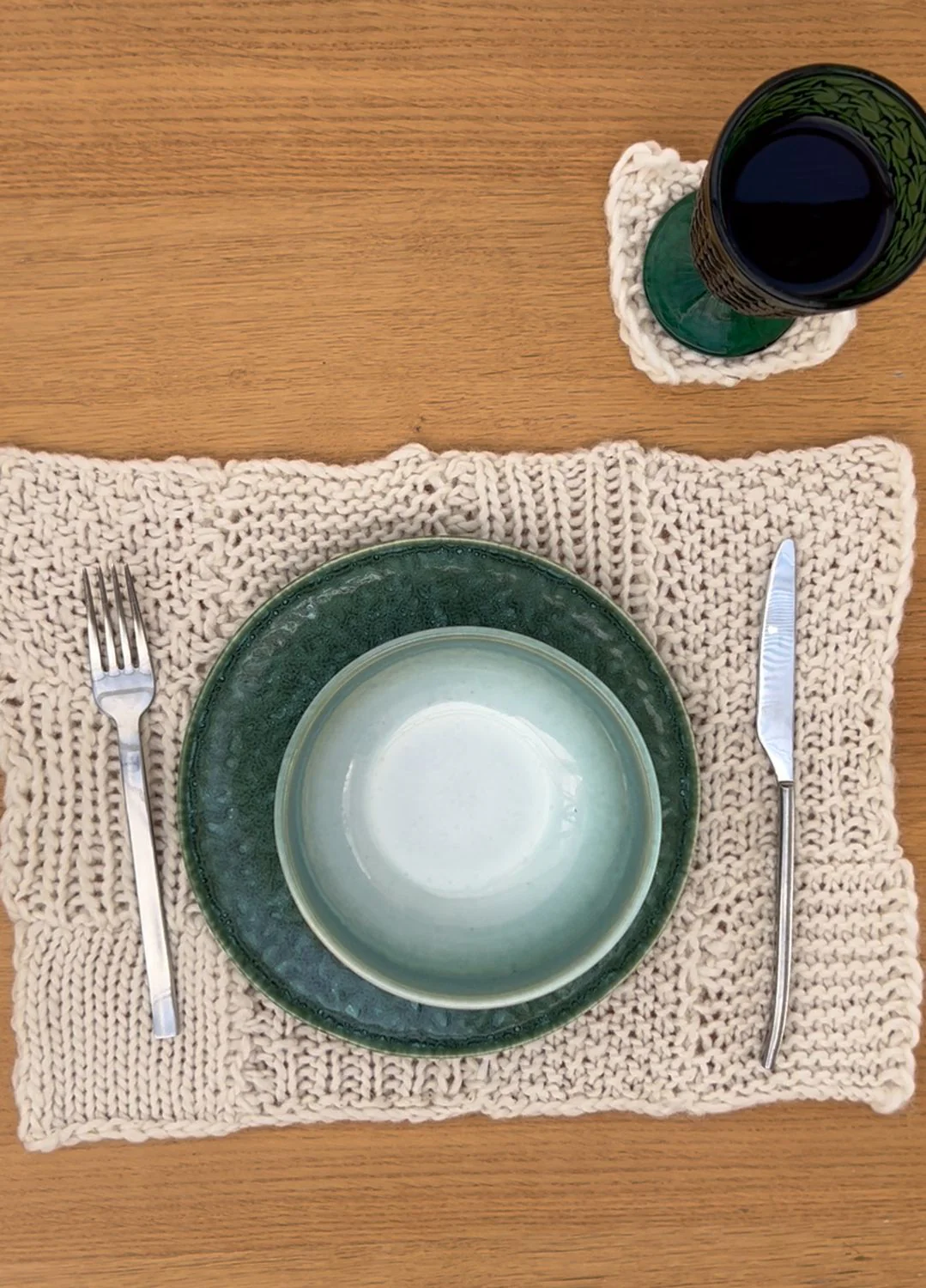 Stitch Sampler Kit: Learn The Basics Knitting Kit - Make your first Placemat & Coasters - Image 10