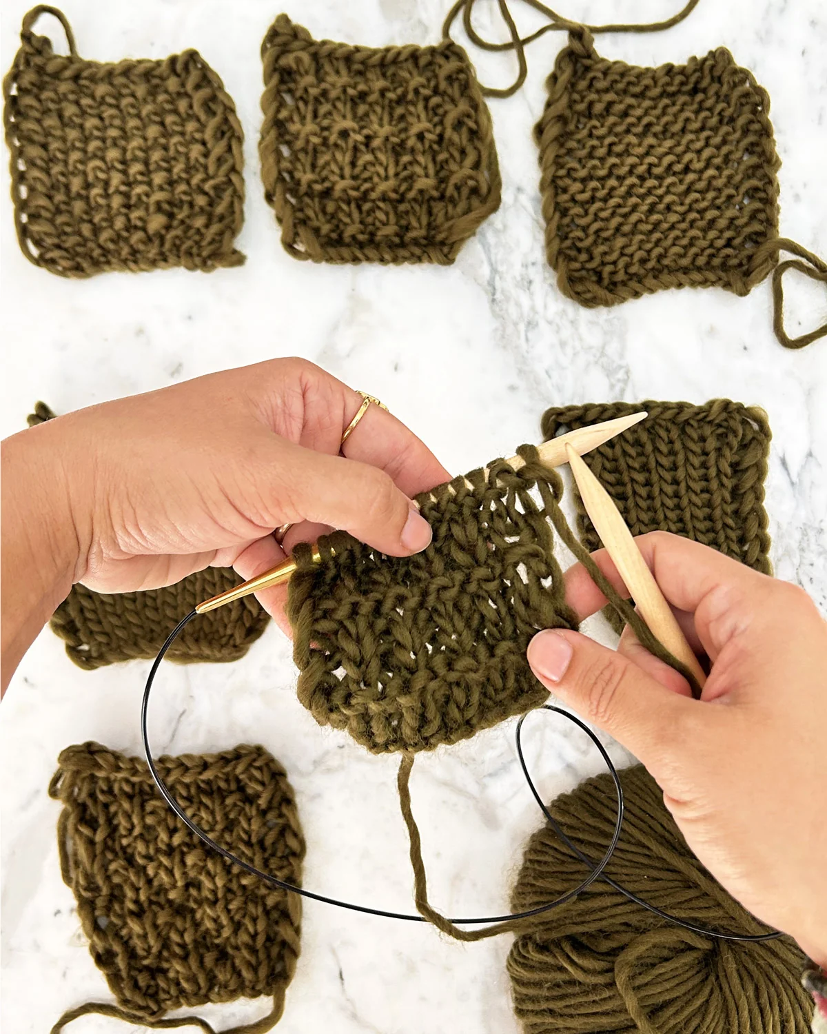 Stitch Sampler Kit: Learn The Basics Knitting Kit - Make your first Snood - Image 4